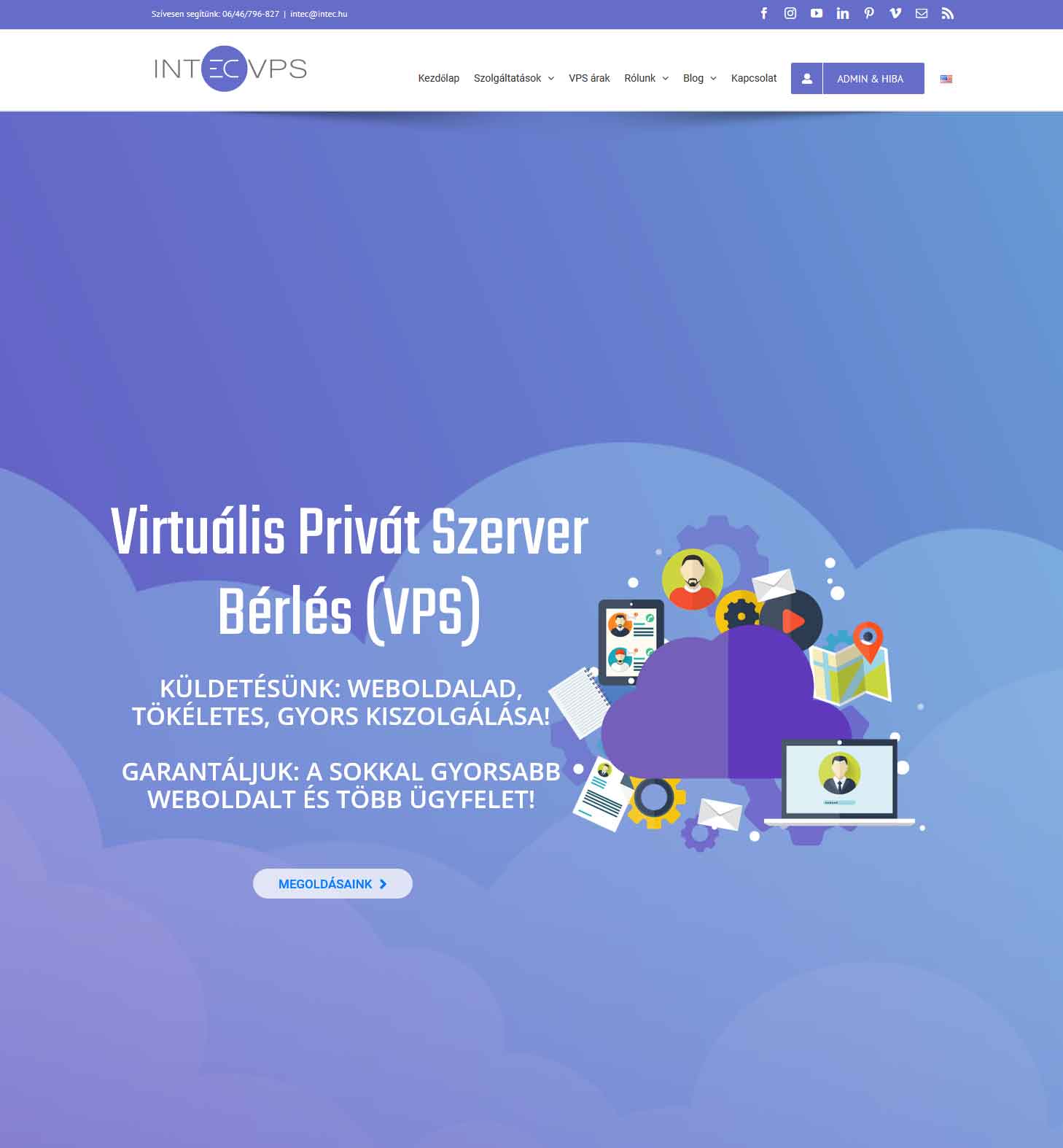 minVPS webtárhely helyett