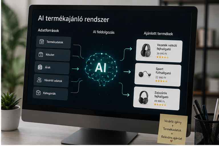 Intelligens AI termékajánló rendszer webáruházhoz