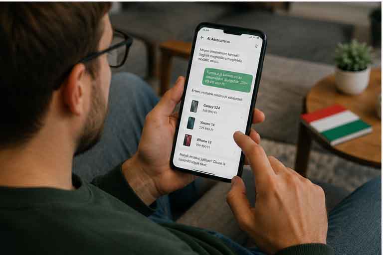 AI webshop asszisztens termékválasztás közben