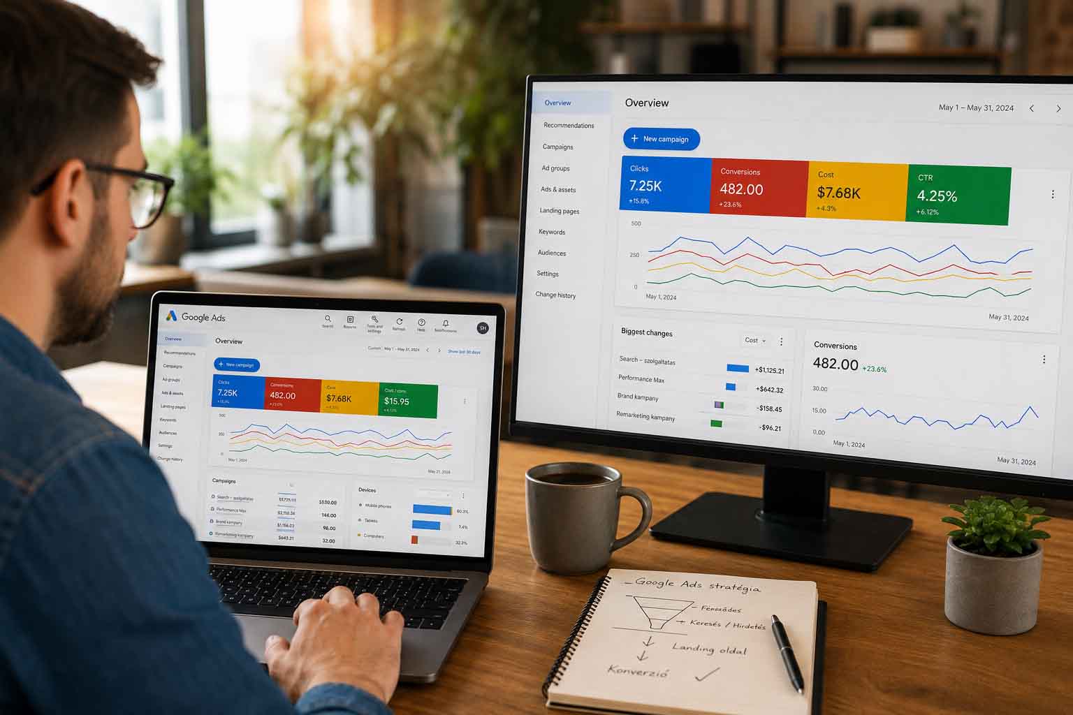 Google Ads kampányelemzés konverzióméréssel és optimalizálással