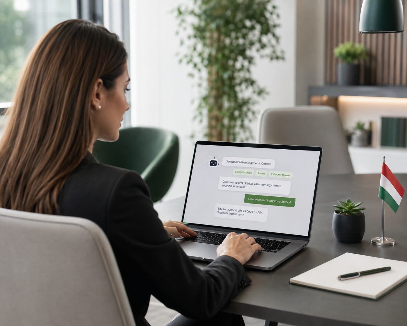 AI chatbot készítés weboldalra vállalkozásoknak