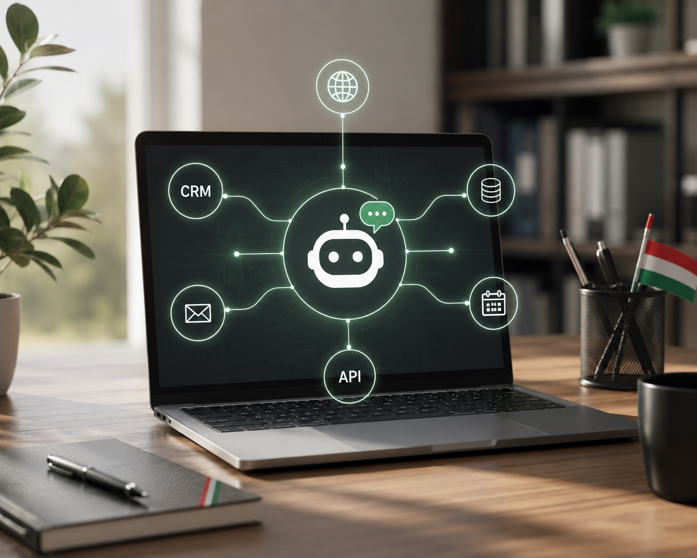 AI chatbot integráció weboldal CRM és üzleti rendszerek között
