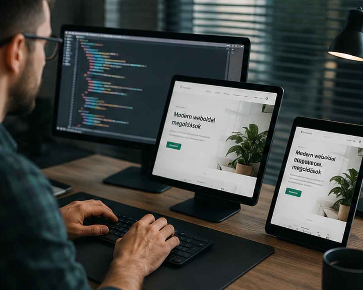 Modern reszponzív céges weboldal és webshop fejlesztés