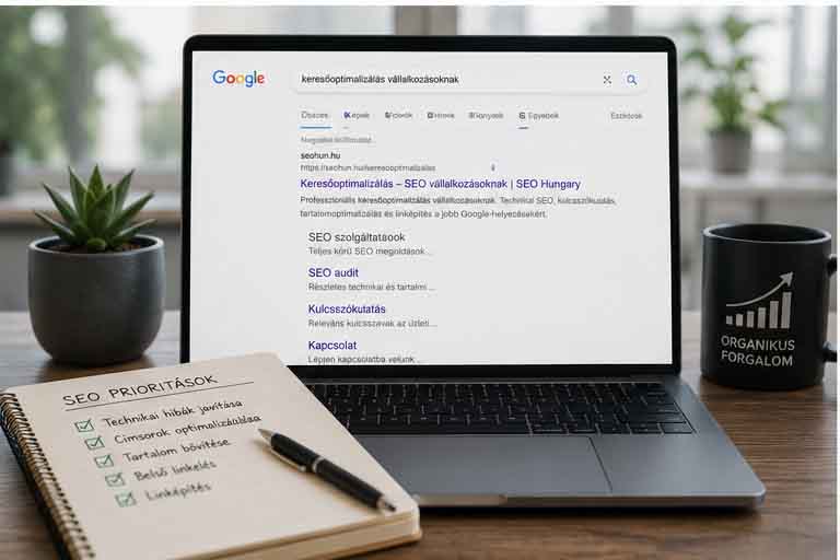 Google keresőoptimalizálás és organikus forgalom növelése