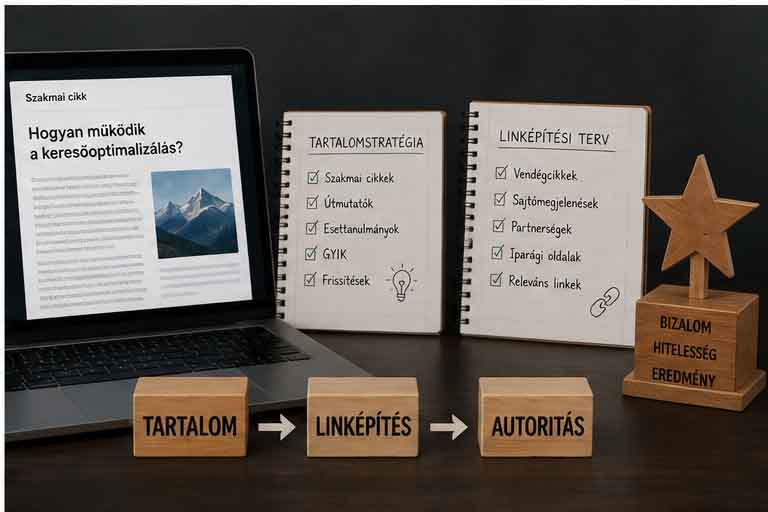 SEO linképítés tartalom és weboldal autoritás
